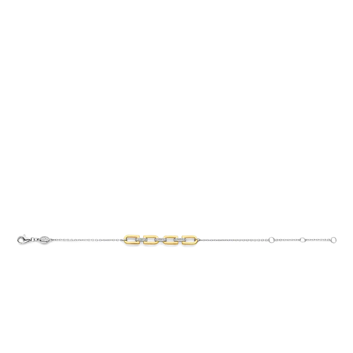 Bracelet TI SENTO - Argent bicolore doré et Zircons (23032ZY)