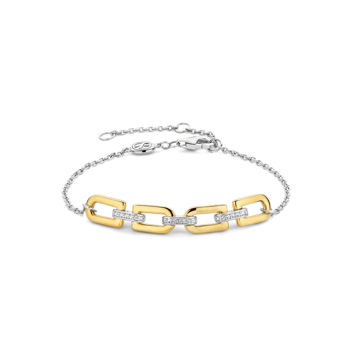 Bracelet TI SENTO - Argent bicolore doré et Zircons (23032ZY)