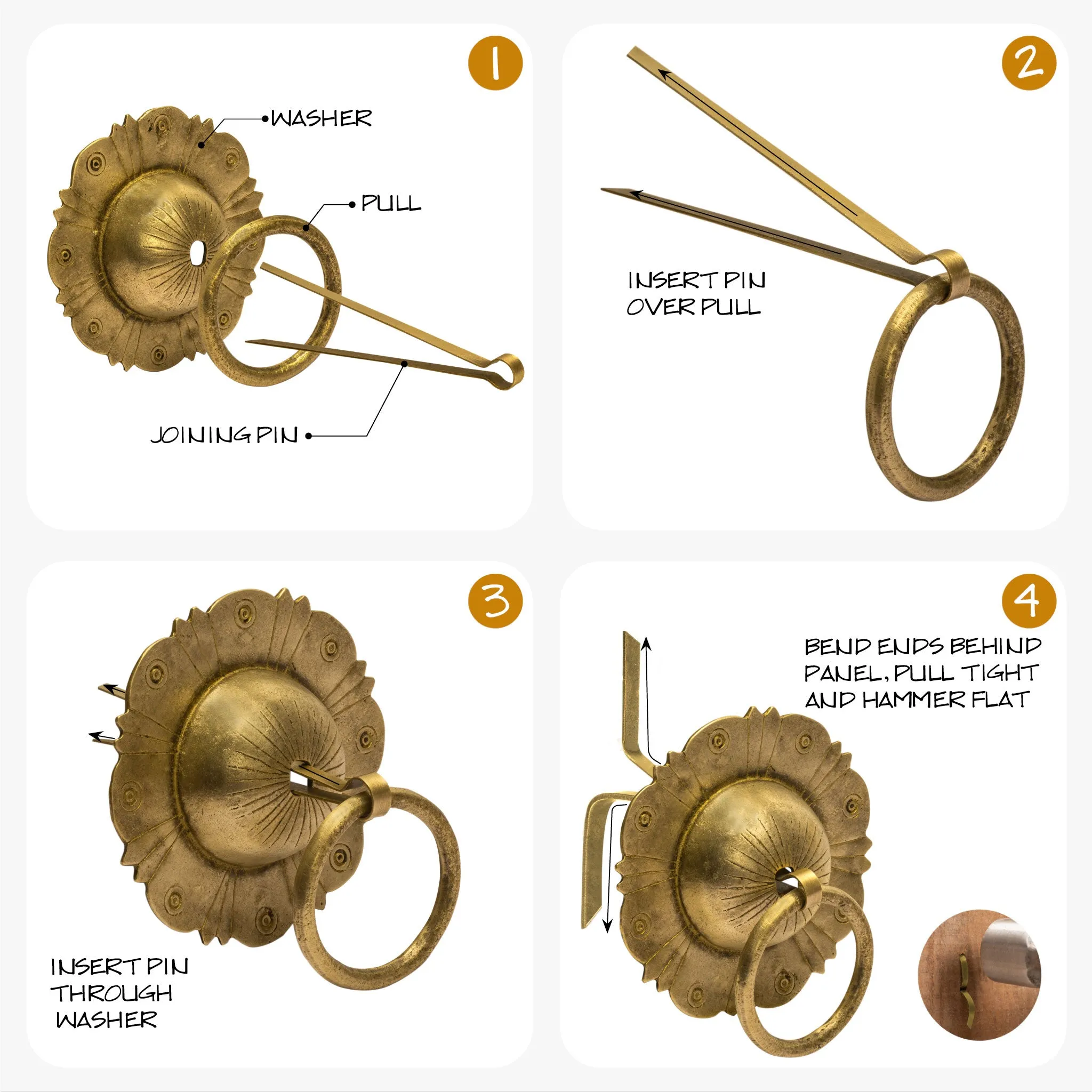 Brilliant Sun Pulls 4.5" - Set of 2