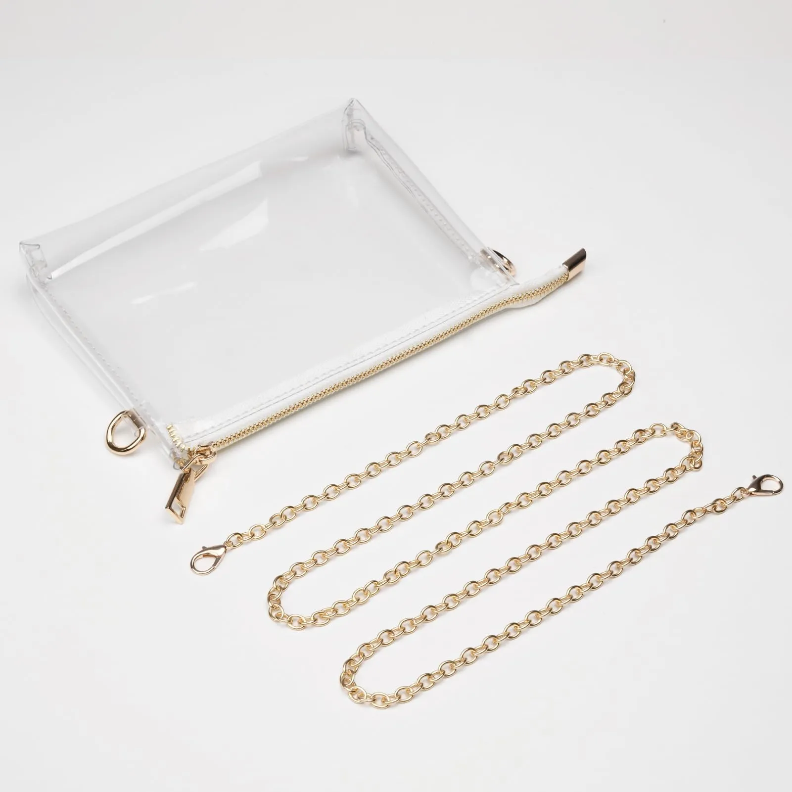 BS-VOG Clear Crossbody Bag with Zipper for Stadium and Concerts Sports