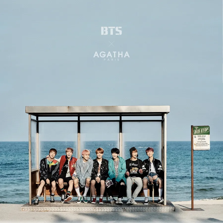 BTS X AGATHA Backpack (Black) w/Free GIFT