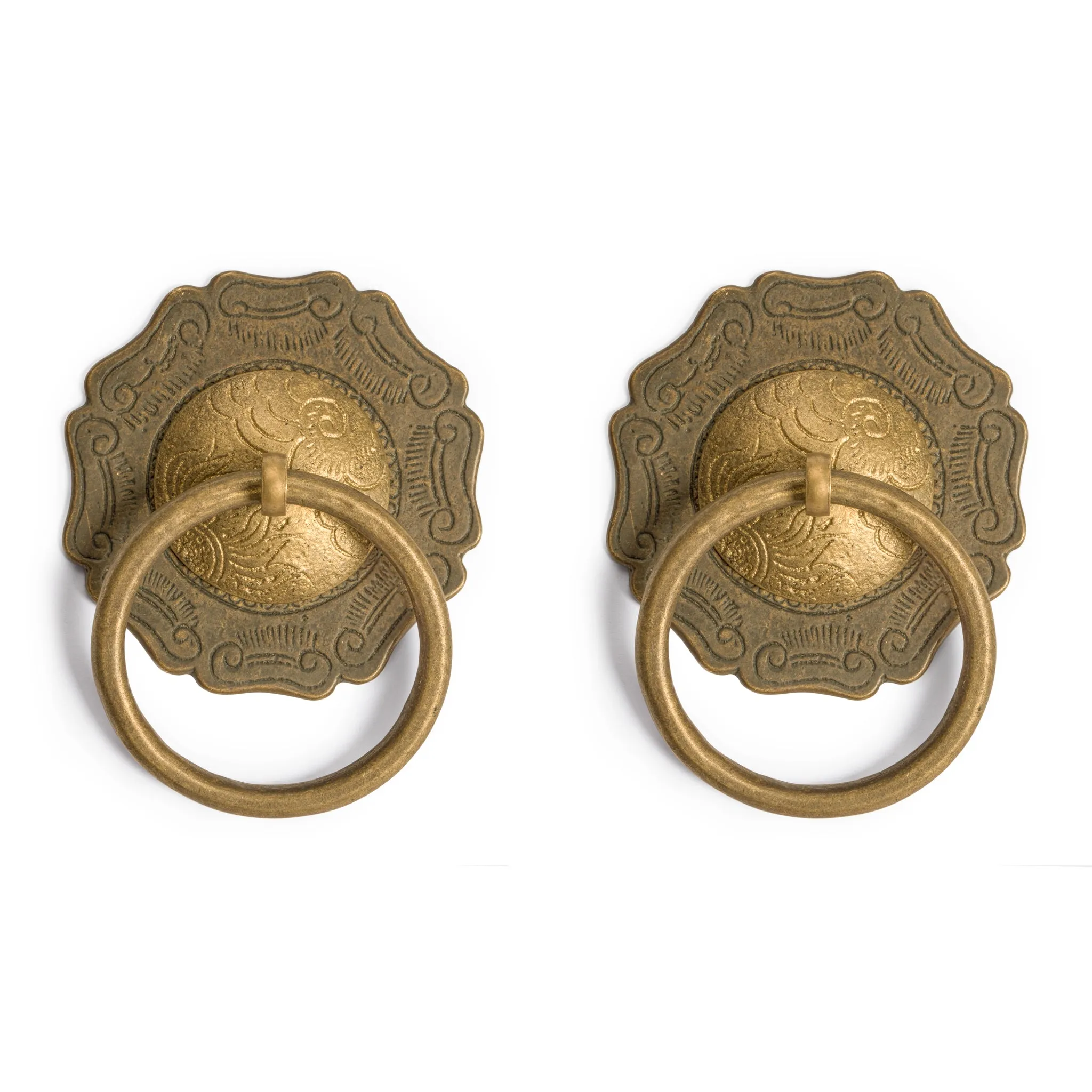 Buddha's Scepter Brass Hardware Pulls 3.7" - Set of 2
