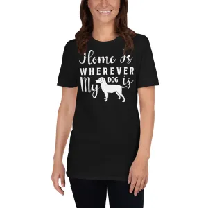 Buy Home Is Wherever My Dog T-shirt for Women in Black