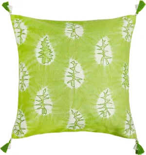 CANVAS PILLOW - GREEN LEAF DESIGN