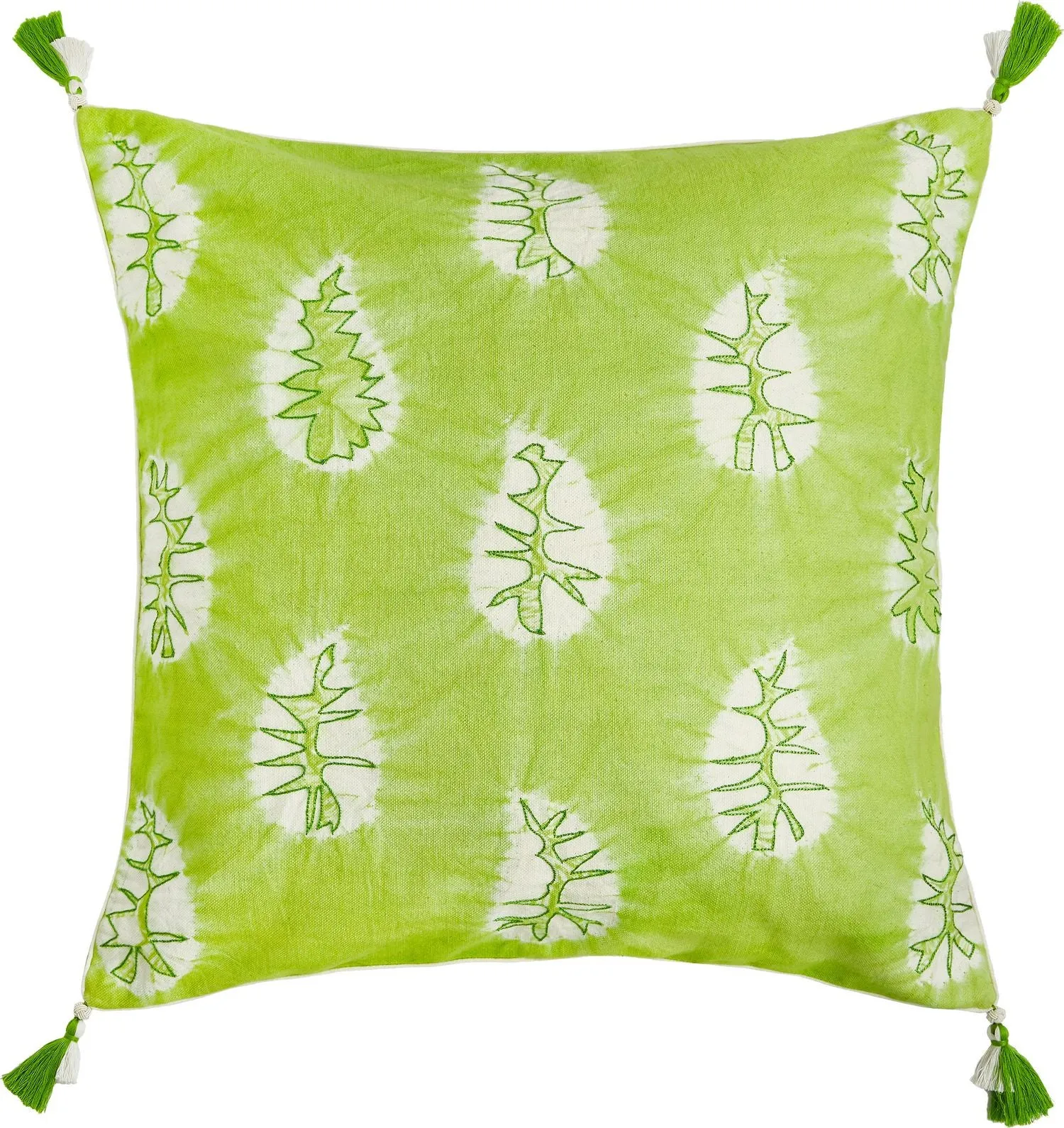 CANVAS PILLOW - GREEN LEAF DESIGN