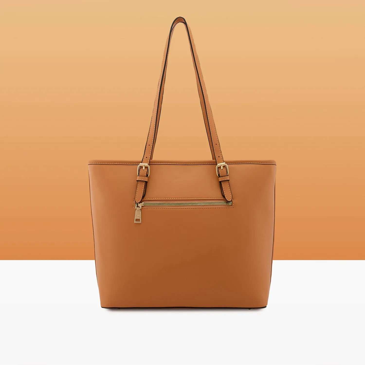 Caprese Bloom Medium Apricot Satchel Bag