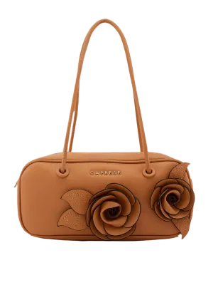 Caprese Bloom Medium Apricot Satchel Bag