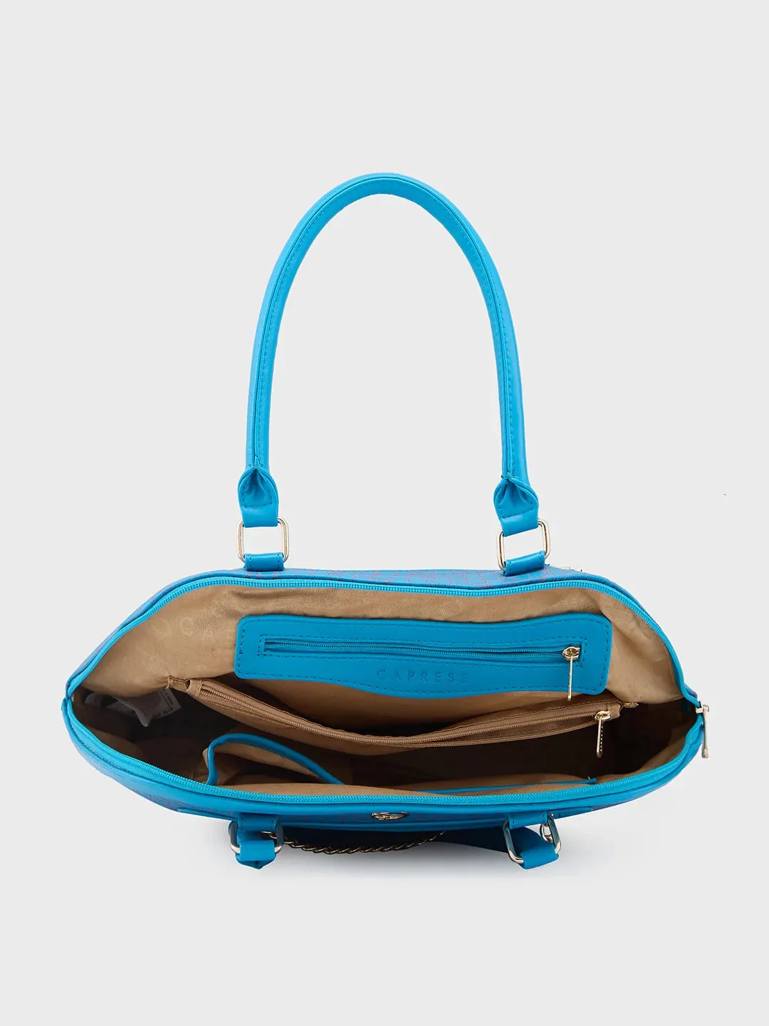 Caprese Mist Large Blue Satchel Bag