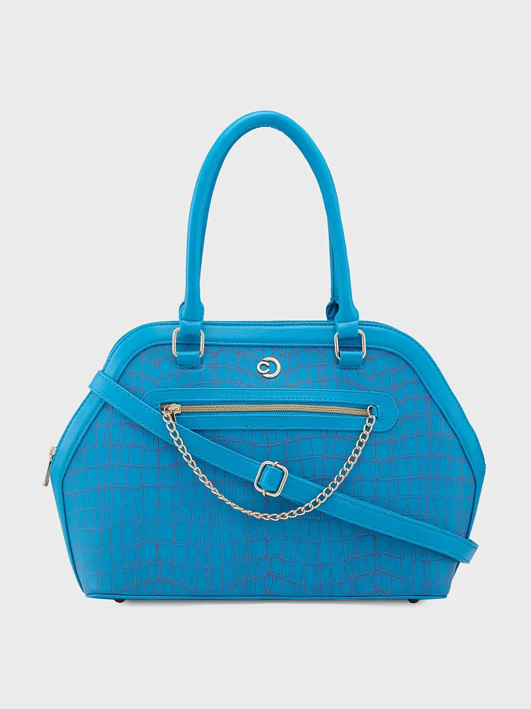 Caprese Mist Large Blue Satchel Bag