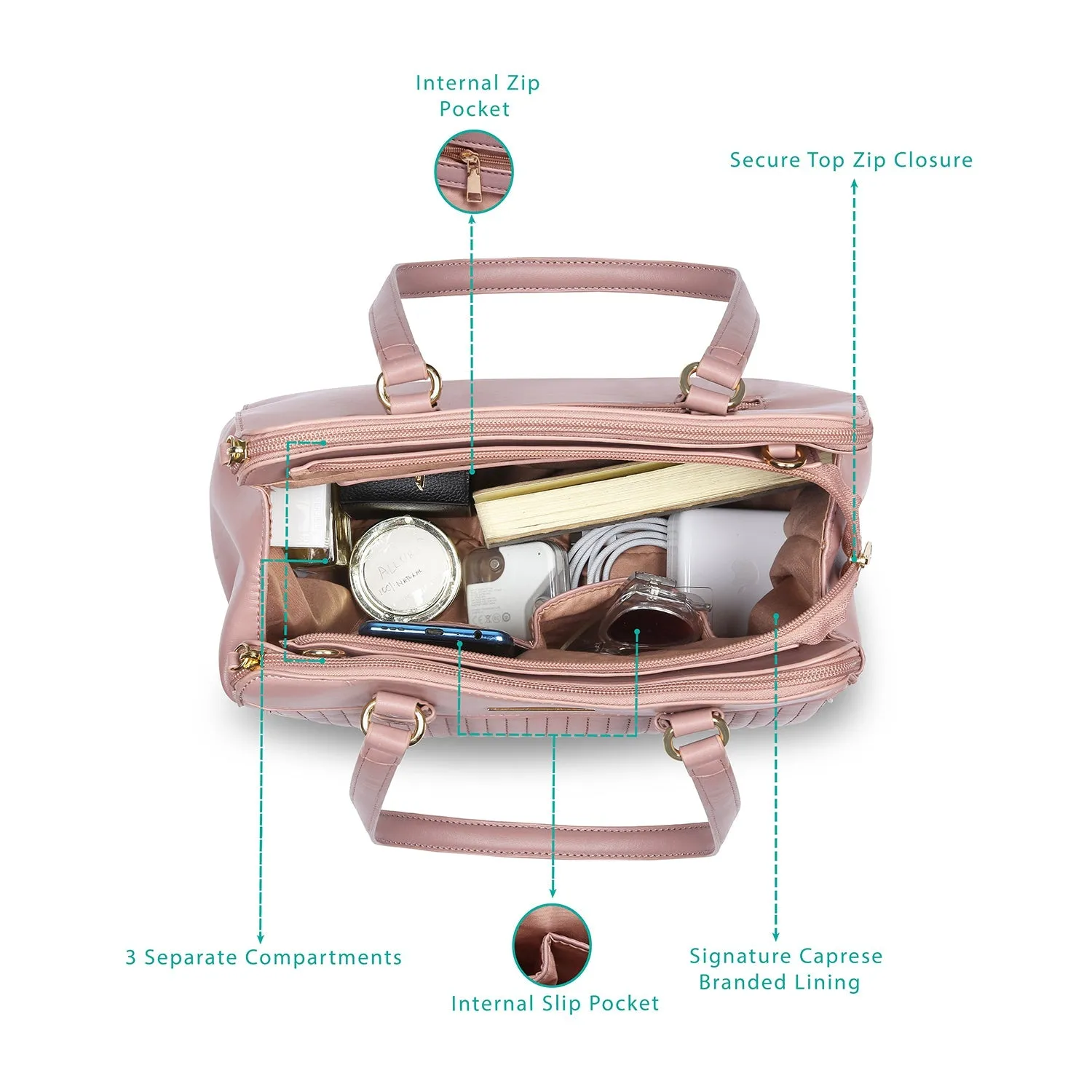 Caprese Stefania Large Satchel Bag