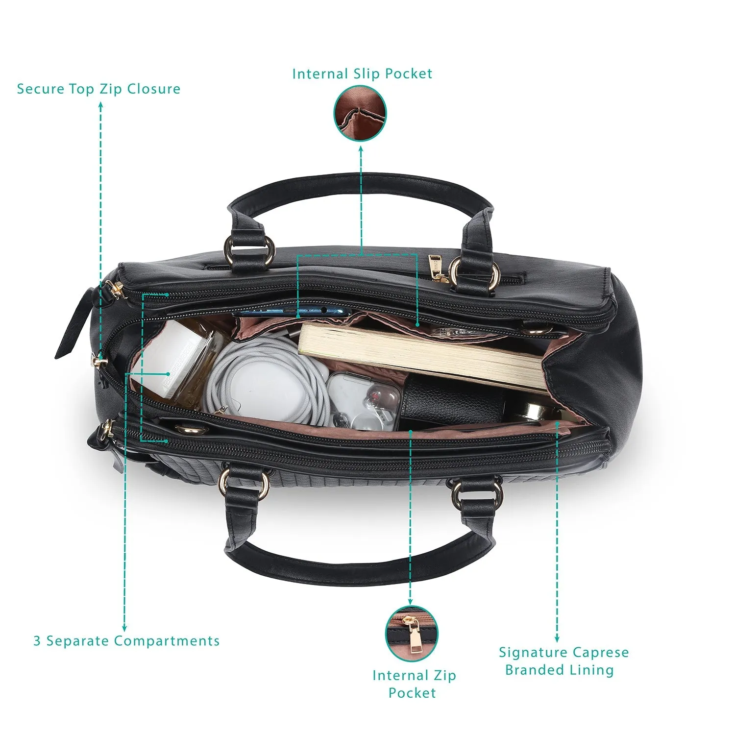 Caprese Stefania Large Satchel Bag