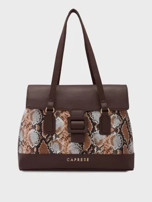 Caprese Vittoria Large Chocolate Satchel Bag