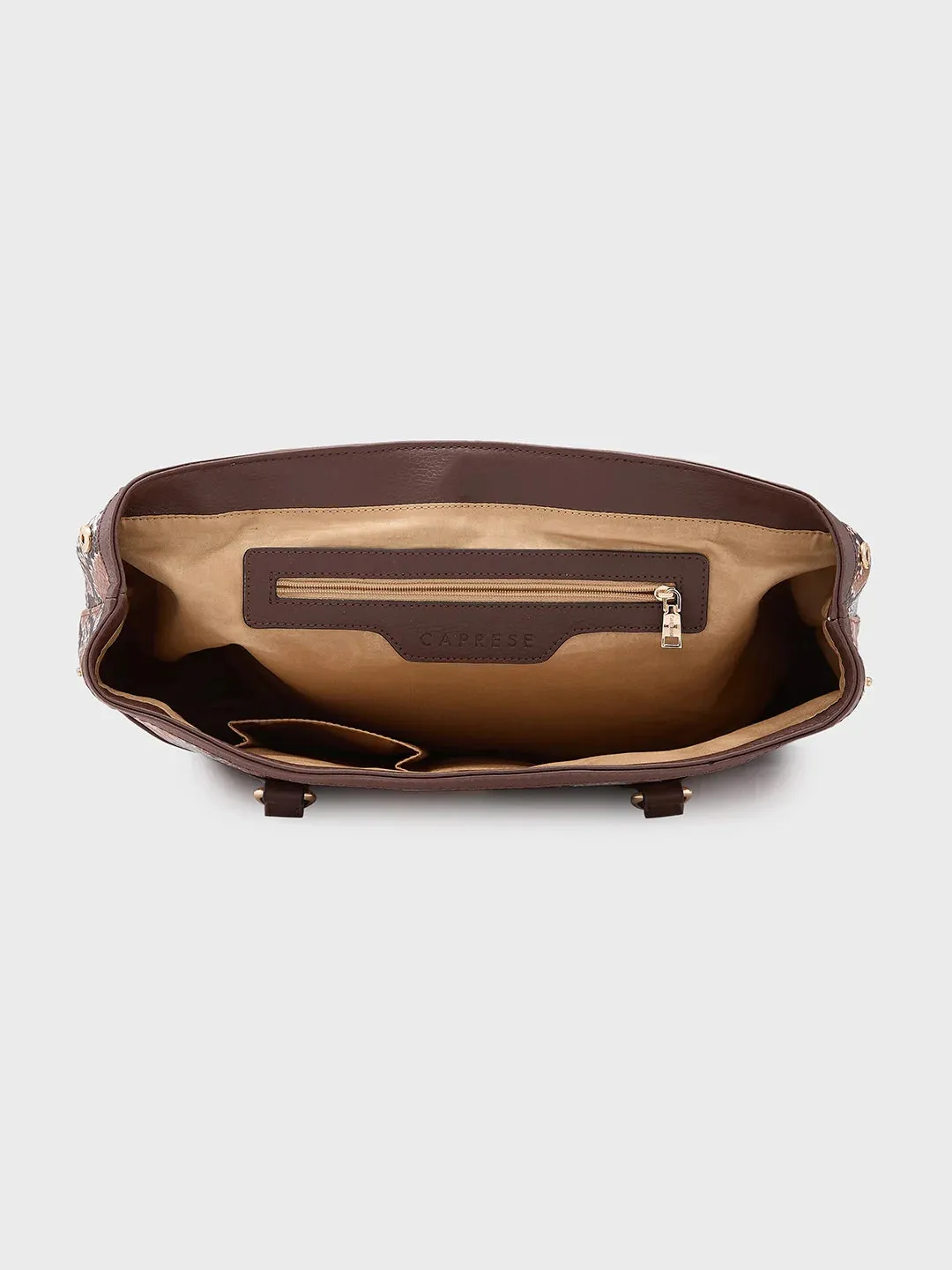 Caprese Vittoria Large Chocolate Satchel Bag