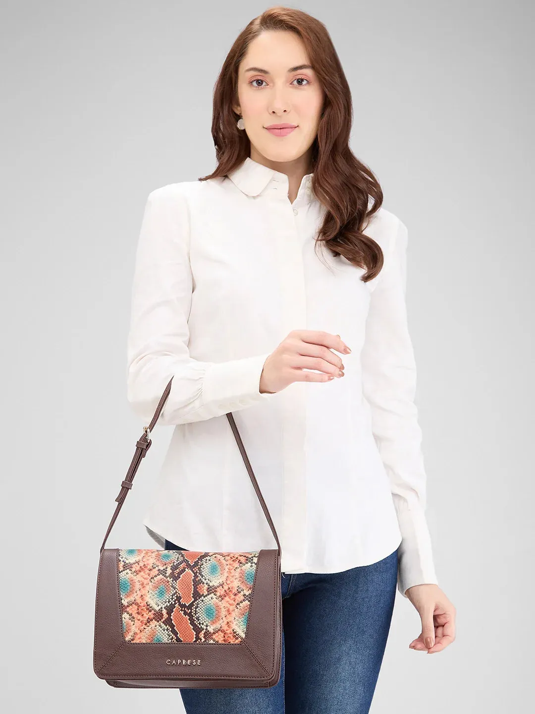 Caprese Vittoria Medium Chocolate Satchel Bag