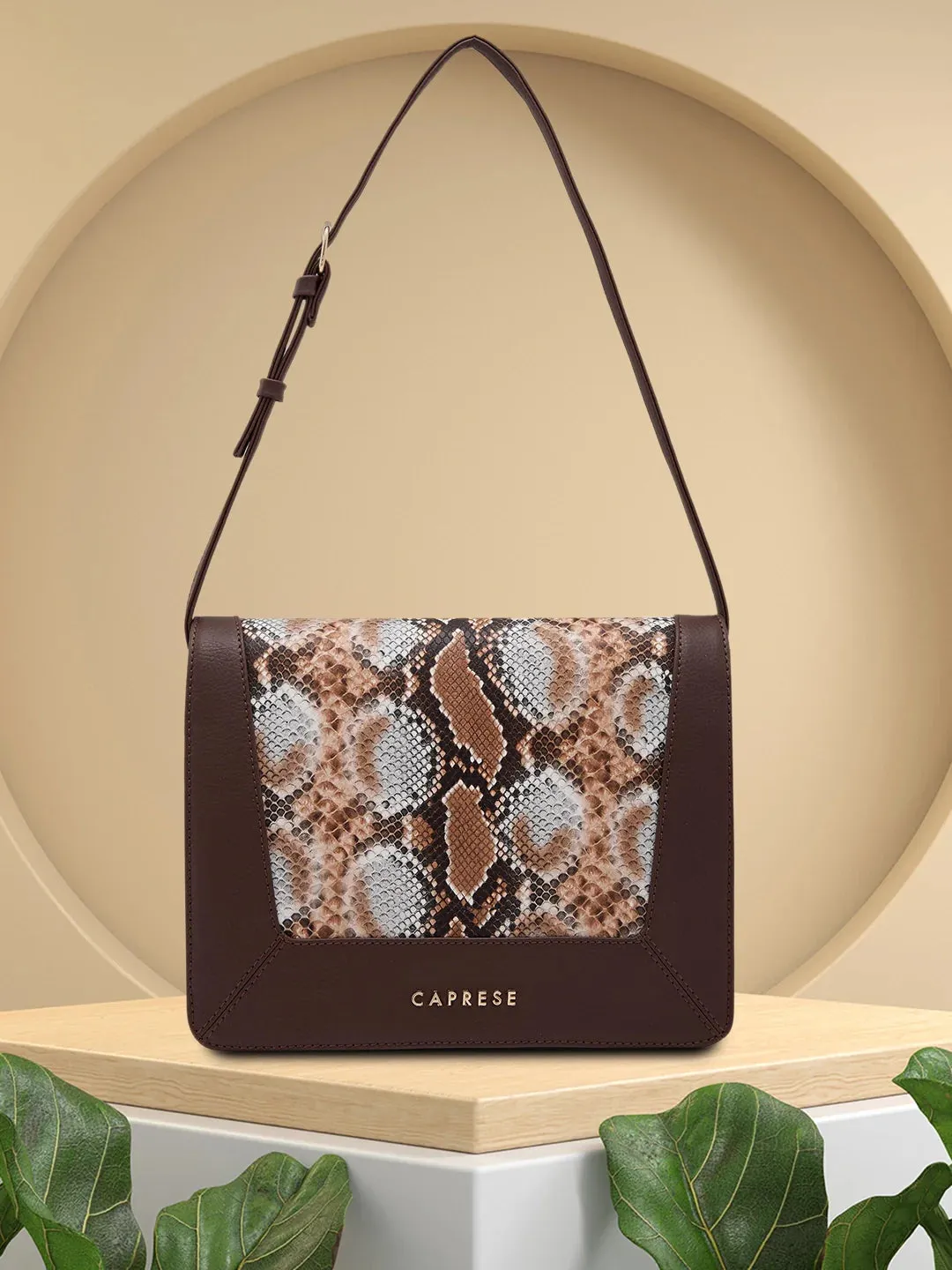 Caprese Vittoria Medium Chocolate Satchel Bag
