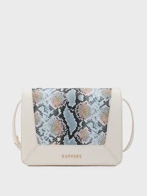 Caprese Vittoria Medium Off White Satchel Bag