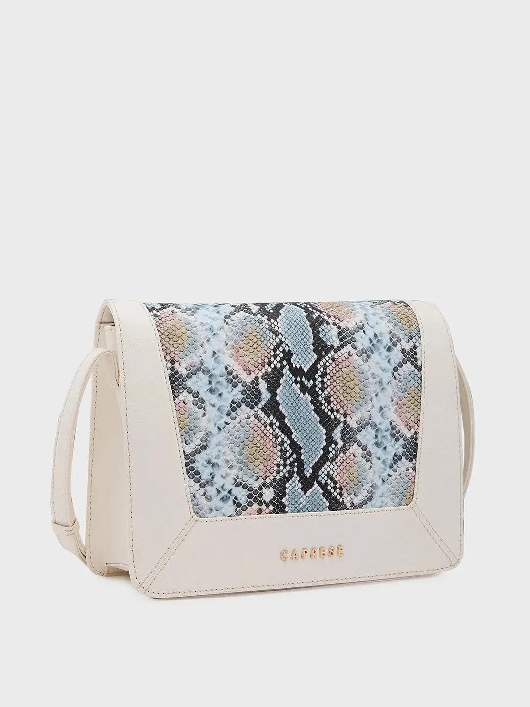Caprese Vittoria Medium Off White Satchel Bag