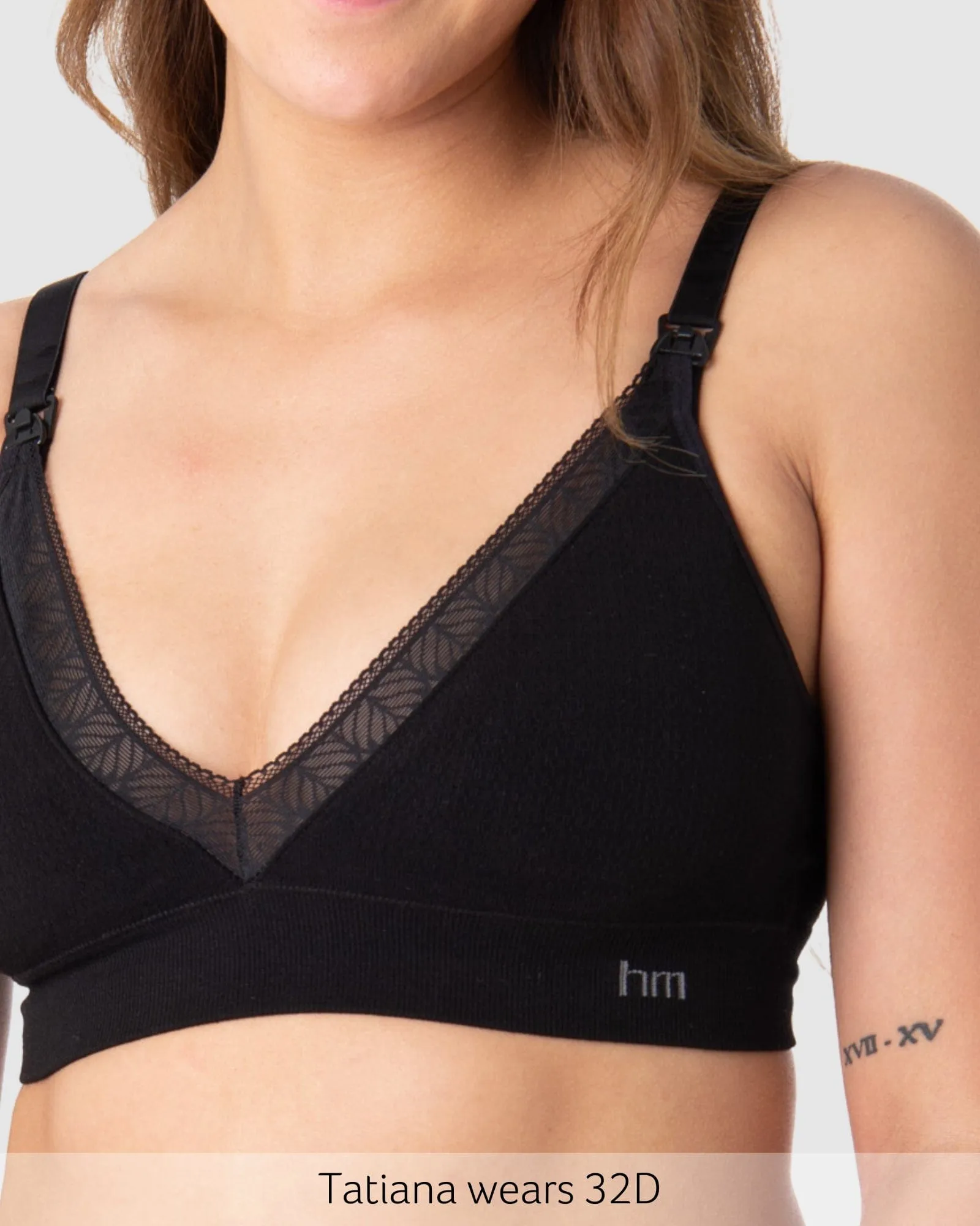 Caress Bamboo Nursing Bra - Black