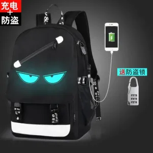 Cartoon Backpack Boys School Backpack Student Luminous Animation USB Charge School Bags Teenager Schoolbag Bagpack Rucksack
