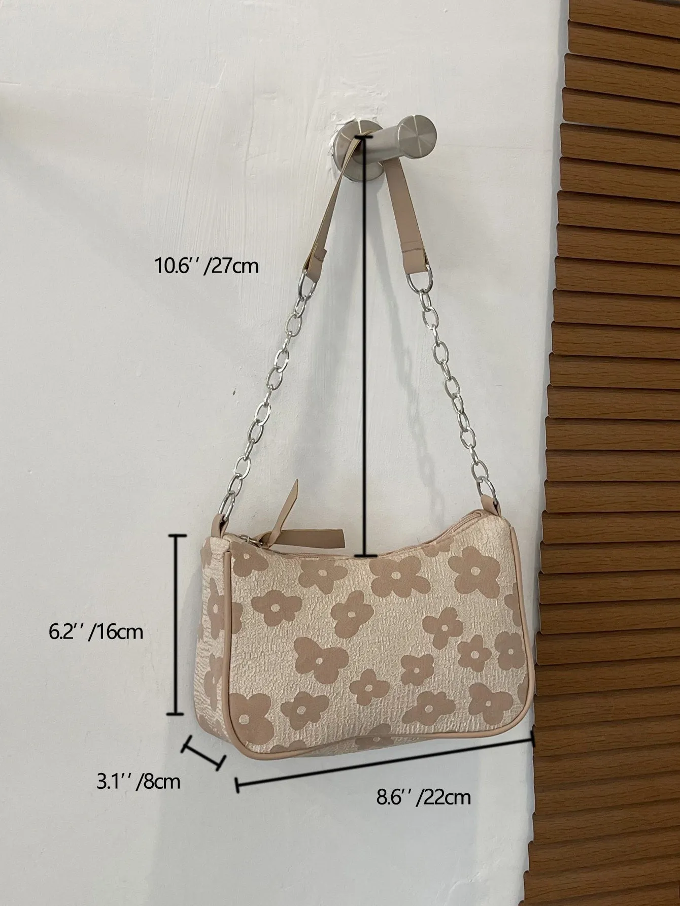 Casual Flowers Floral Jacquard Chain Bag