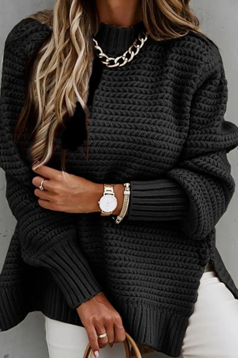 Casual Round Neck Solid Color Cute Sweater(4 Colors)