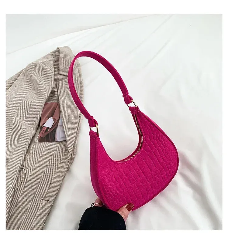 Casual Single Shoulder Dumpling Handbag