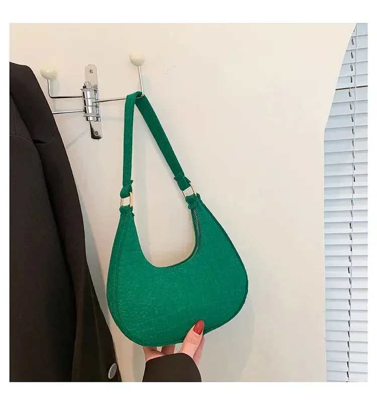 Casual Single Shoulder Dumpling Handbag