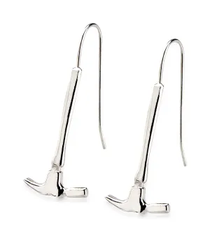 Cavalry Driving Hammer Earrings, Sterling Silver