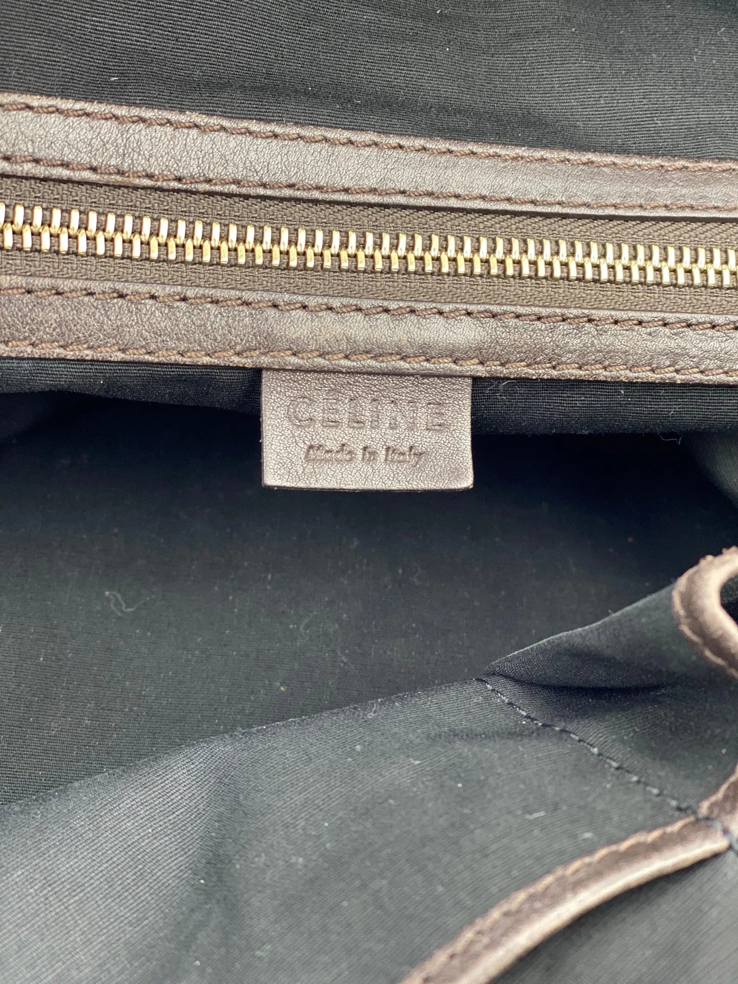 Celine Black Leather Handle Bag Vintage Briefcase messenger Bag