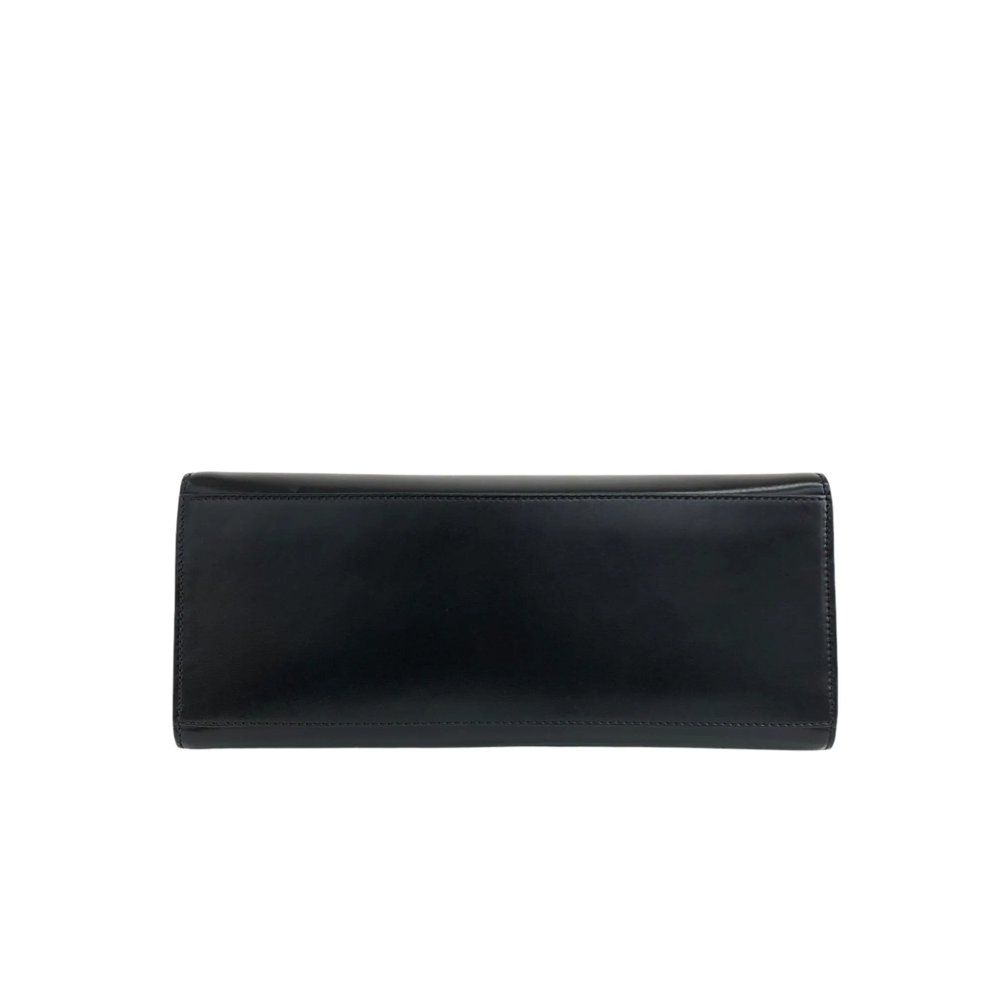 CELINE Gancini Top Handle Handbag Black Vintage a8utvp