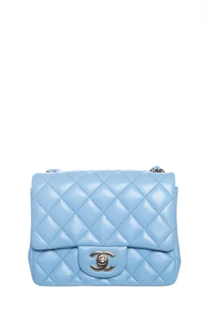 Chanel 2022  Blue Quilted Flap Square Handbag