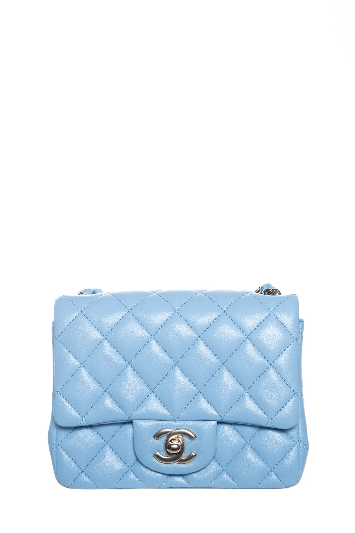 Chanel 2022  Blue Quilted Flap Square Handbag