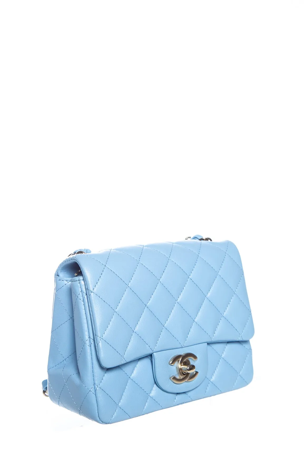 Chanel 2022  Blue Quilted Flap Square Handbag