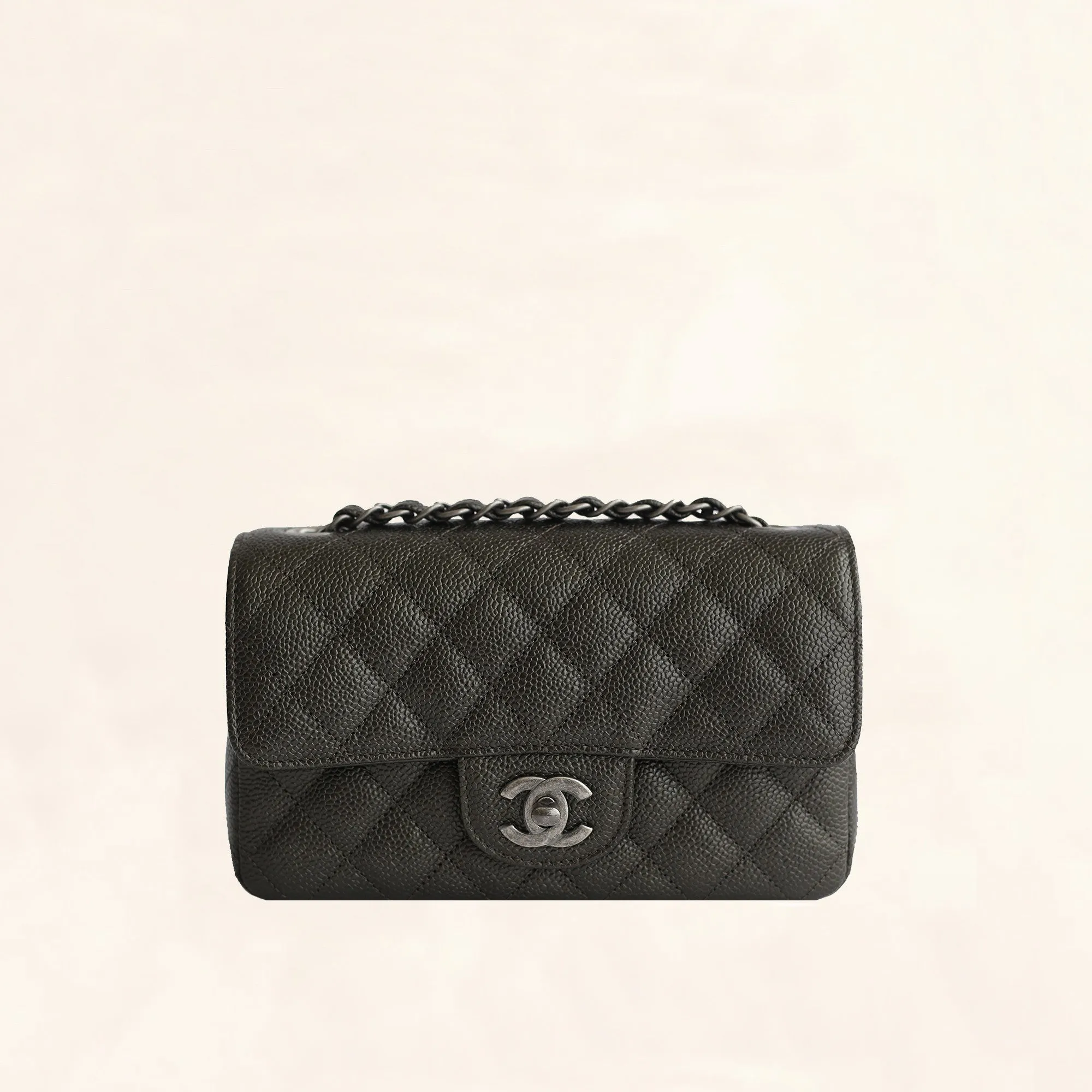 Chanel | Caviar Mini Rectangular Flap Bag | Black