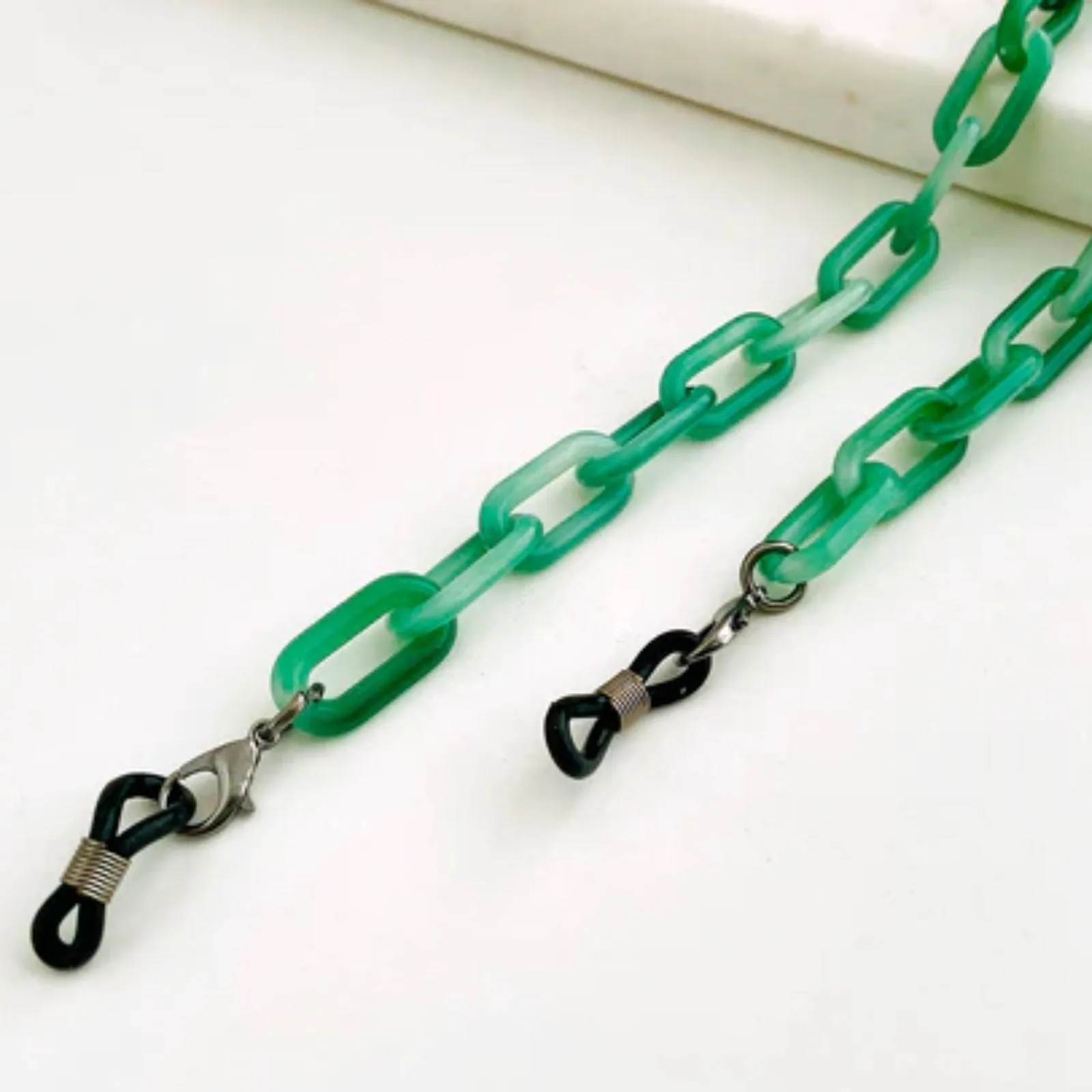 Charly Therapy Suculenta Oval Link Sunglasses Chain - Green