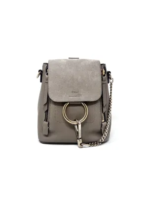 Chloe Light Taupe WDB! 'Faye' Leather & Suede Mini Backpack