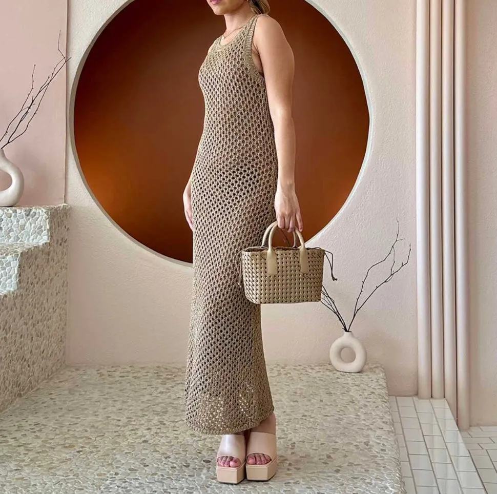 Chloe Small Tote Bag in Tan | Melie Bianco