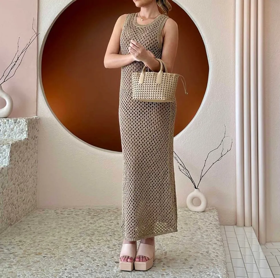 Chloe Small Tote Bag in Tan | Melie Bianco