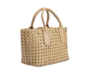 Chloe Small Tote Bag in Tan | Melie Bianco