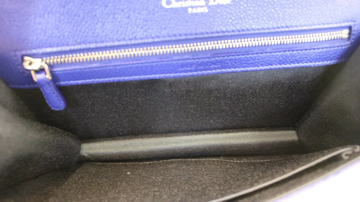 CHRISTIAN DIOR Handbag - Blue Calfskin Leather Diorama Bag