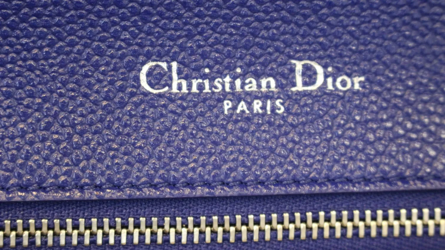 CHRISTIAN DIOR Handbag - Blue Calfskin Leather Diorama Bag