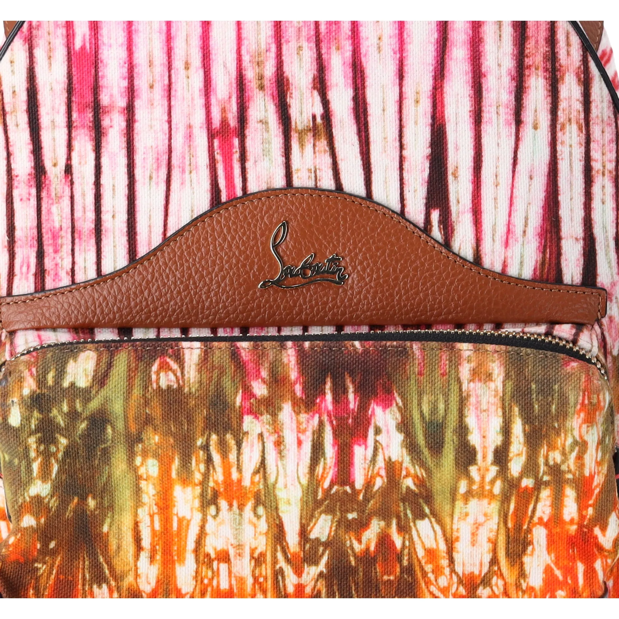 Christian Louboutin Backloubi Small Backpack Printed Canvas Multicolor