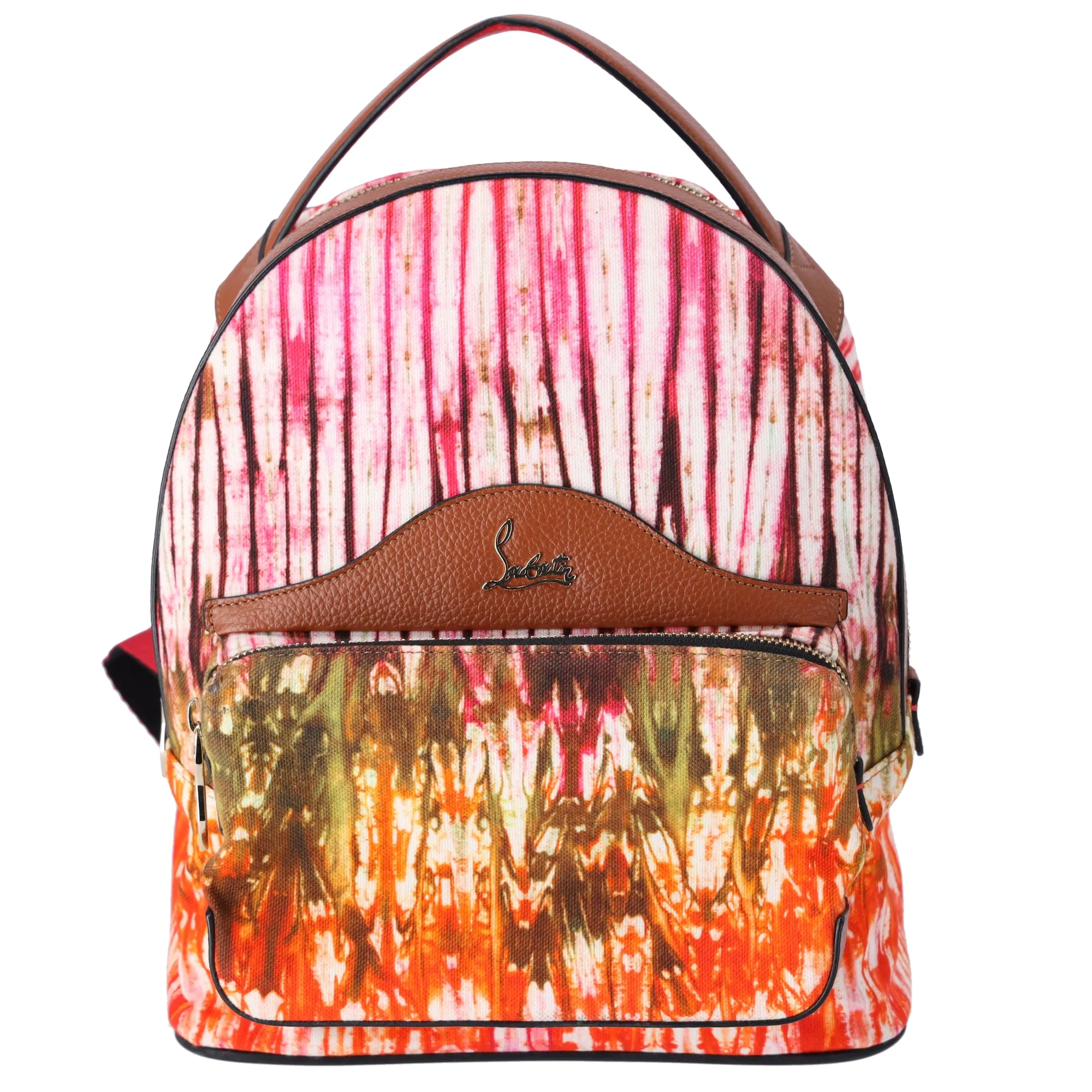 Christian Louboutin Backloubi Small Backpack Printed Canvas Multicolor