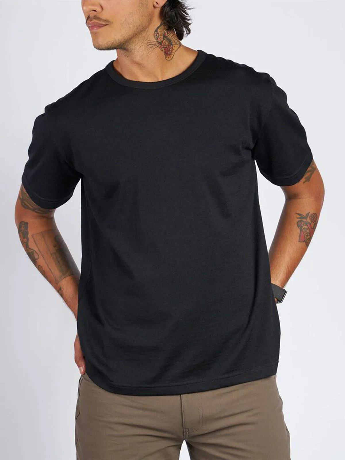 Chrome Industries Merino Short Sleeve Tee Black