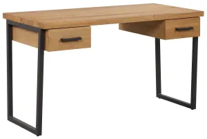 Classic Fusion Oak Office Desk With drawers FSDDK