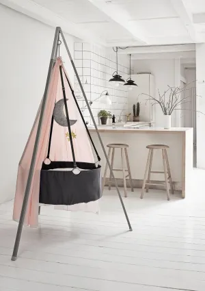 'Classic' Wiege Set mit Stativ Grau/Grau