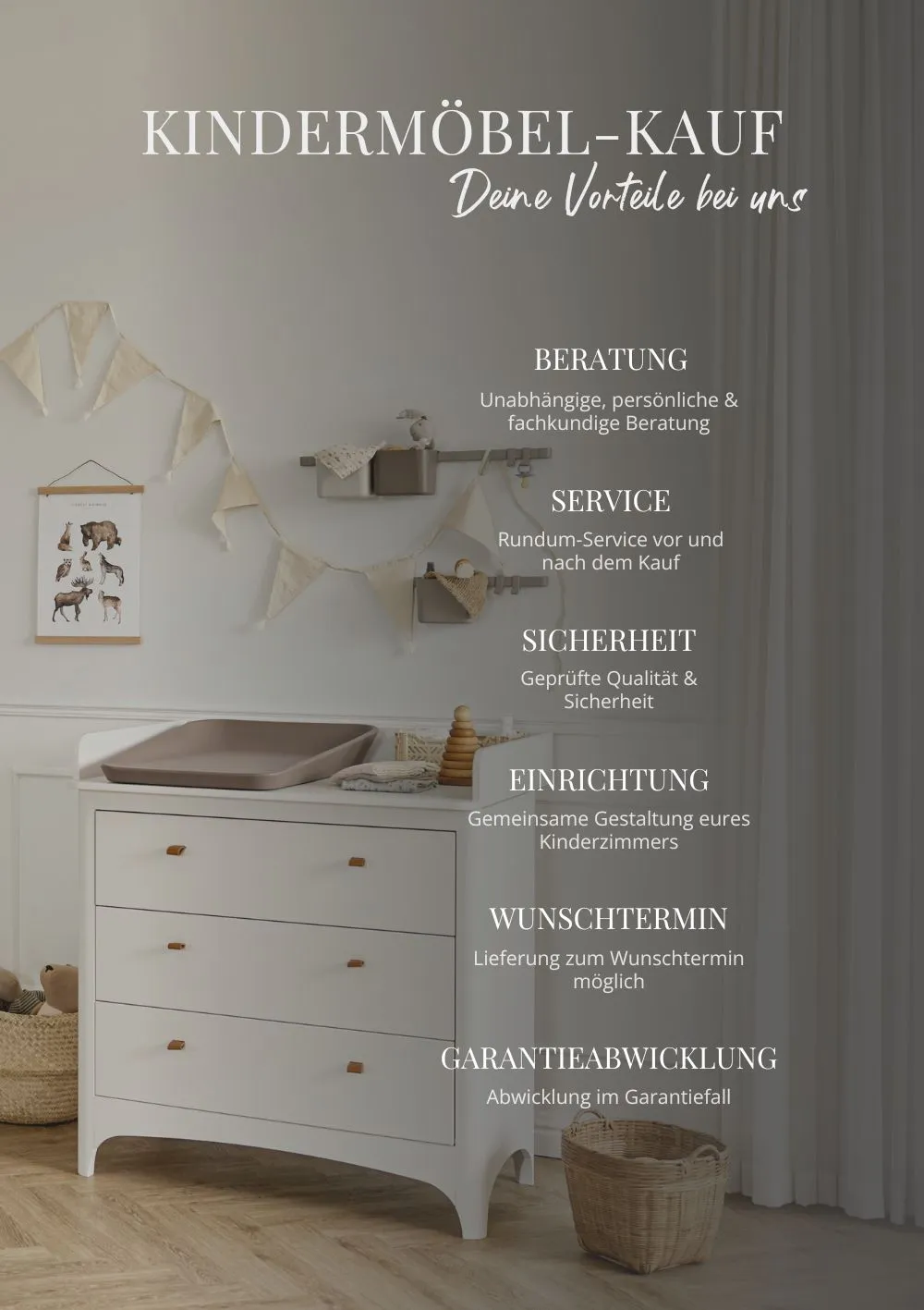 'Classic' Wiege Set mit Stativ Grau/Grau
