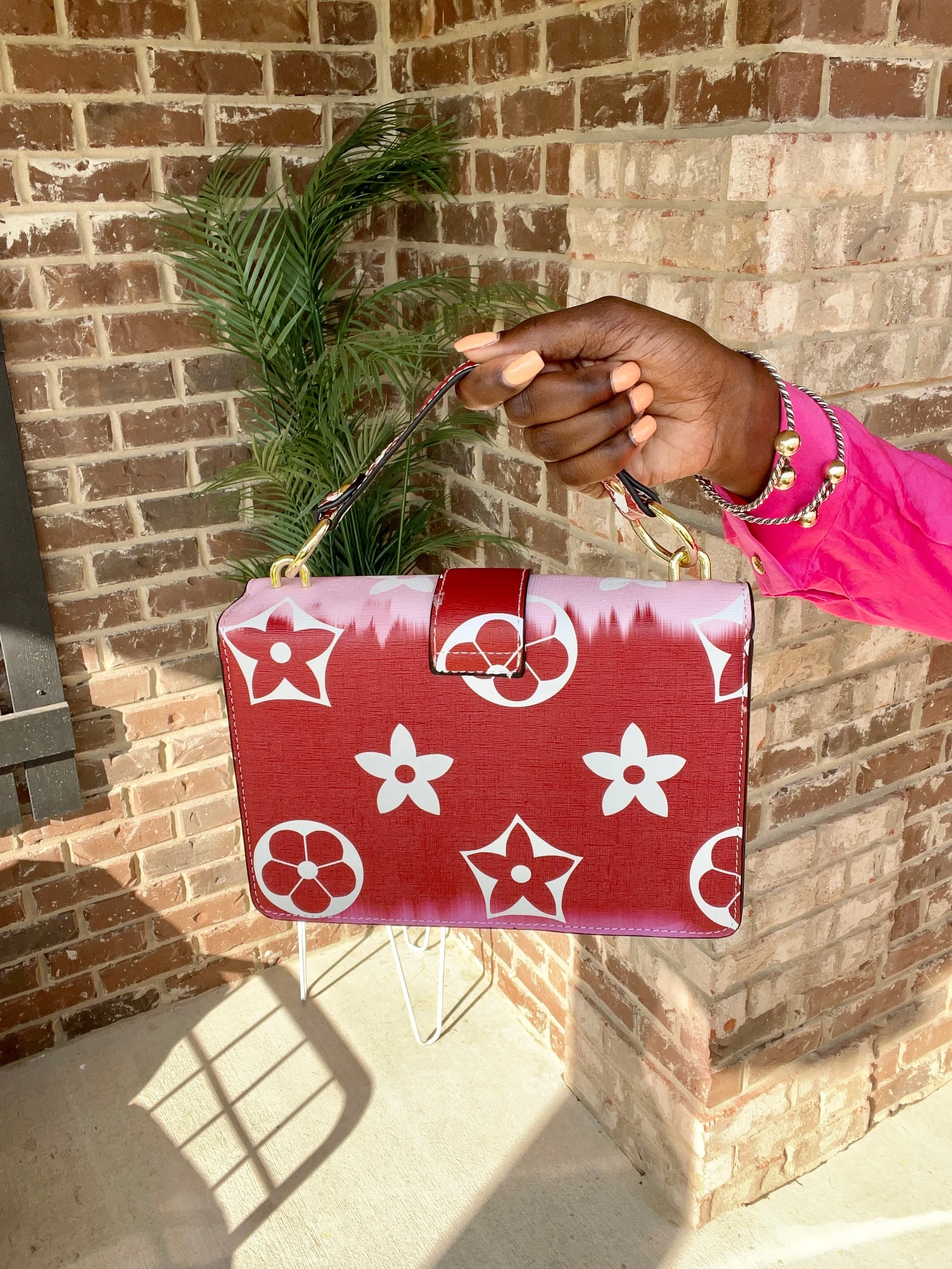 Clear Two Tone Handbag | Pink & Red - FINAL SALE