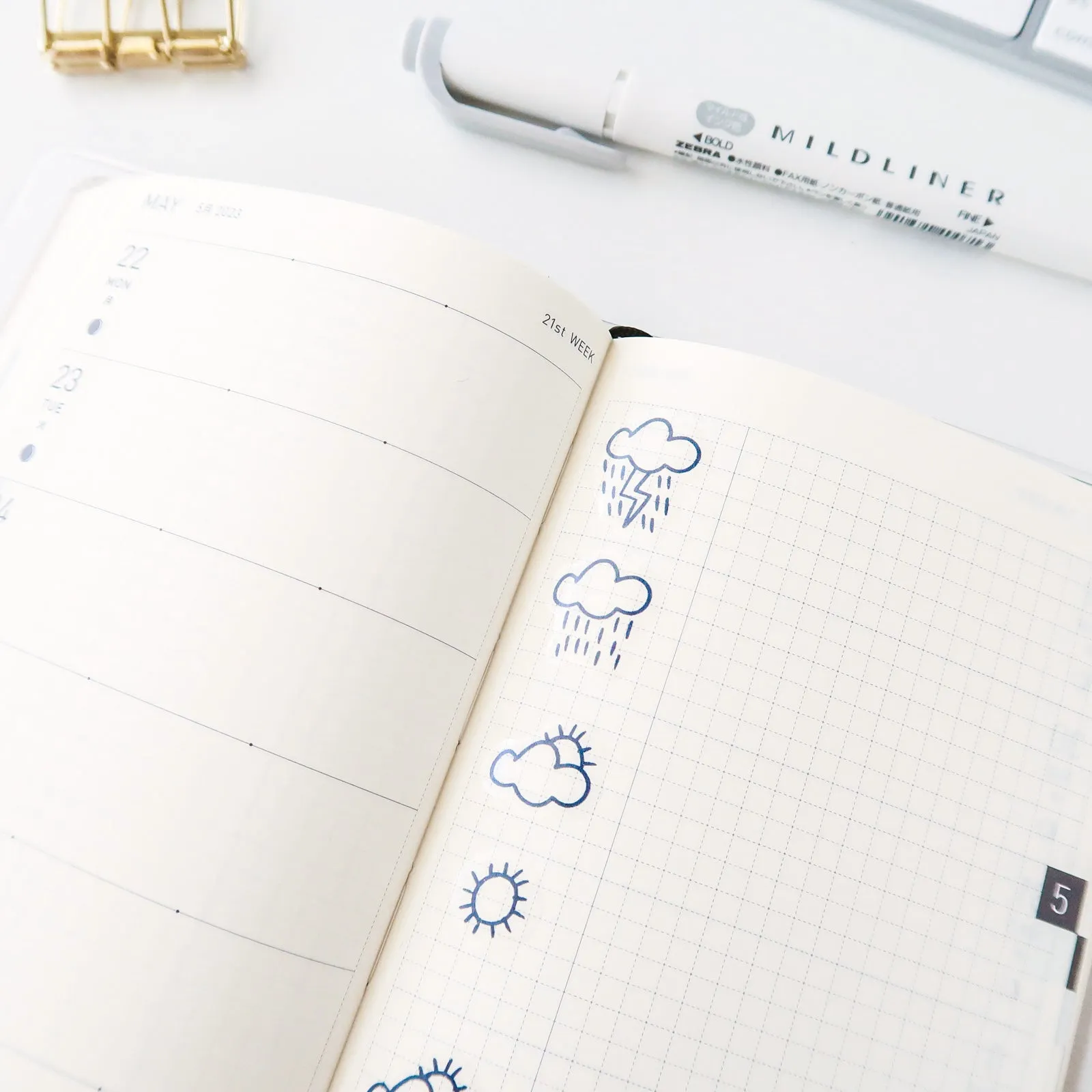 Clear Weather Large Doodle Stickers