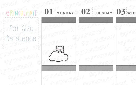 Cloud Barry! - Barry the Bear Stickers (BB139)